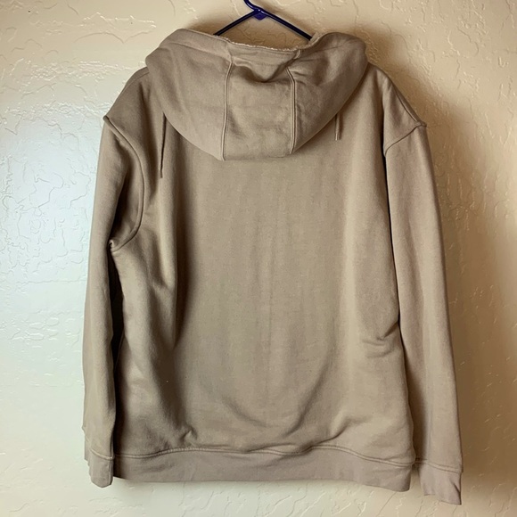 RevelStoke Fleece Hoodie Jacket Full Zip Cotton Blend - Tan - Men's Large - Picture 2 of 12